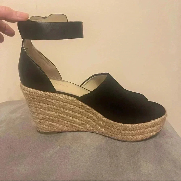 Marc Fisher black suede and leather espadrilles Size 8.5 Excellent condition - Picture 5 of 13